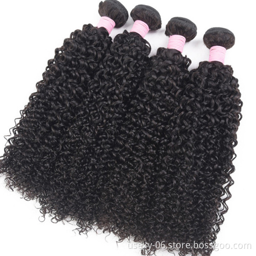 Usexy Wholesale Virgin Cuticle Aligned Hair Vendors Raw Indian Hair Bundle Curly 100% Human Hair Extension